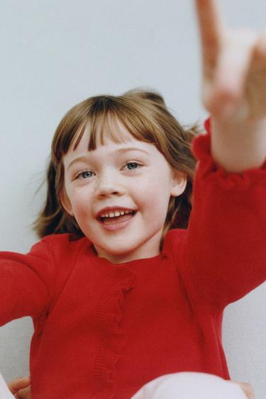 КАРДИГАН С ВОЛАНАМИ — КРАСНЫЙ от Zara