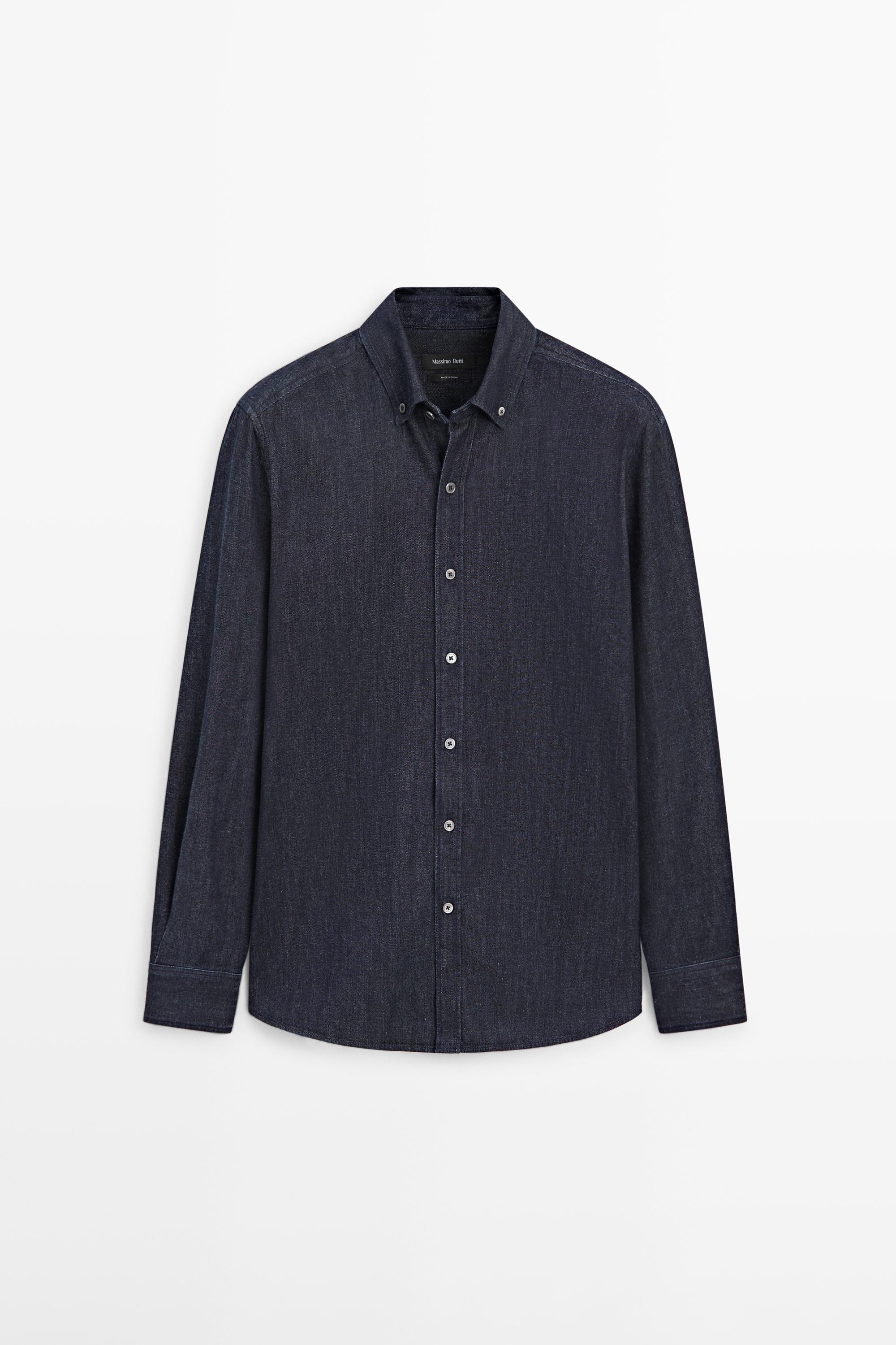 Regular fit denim shirt