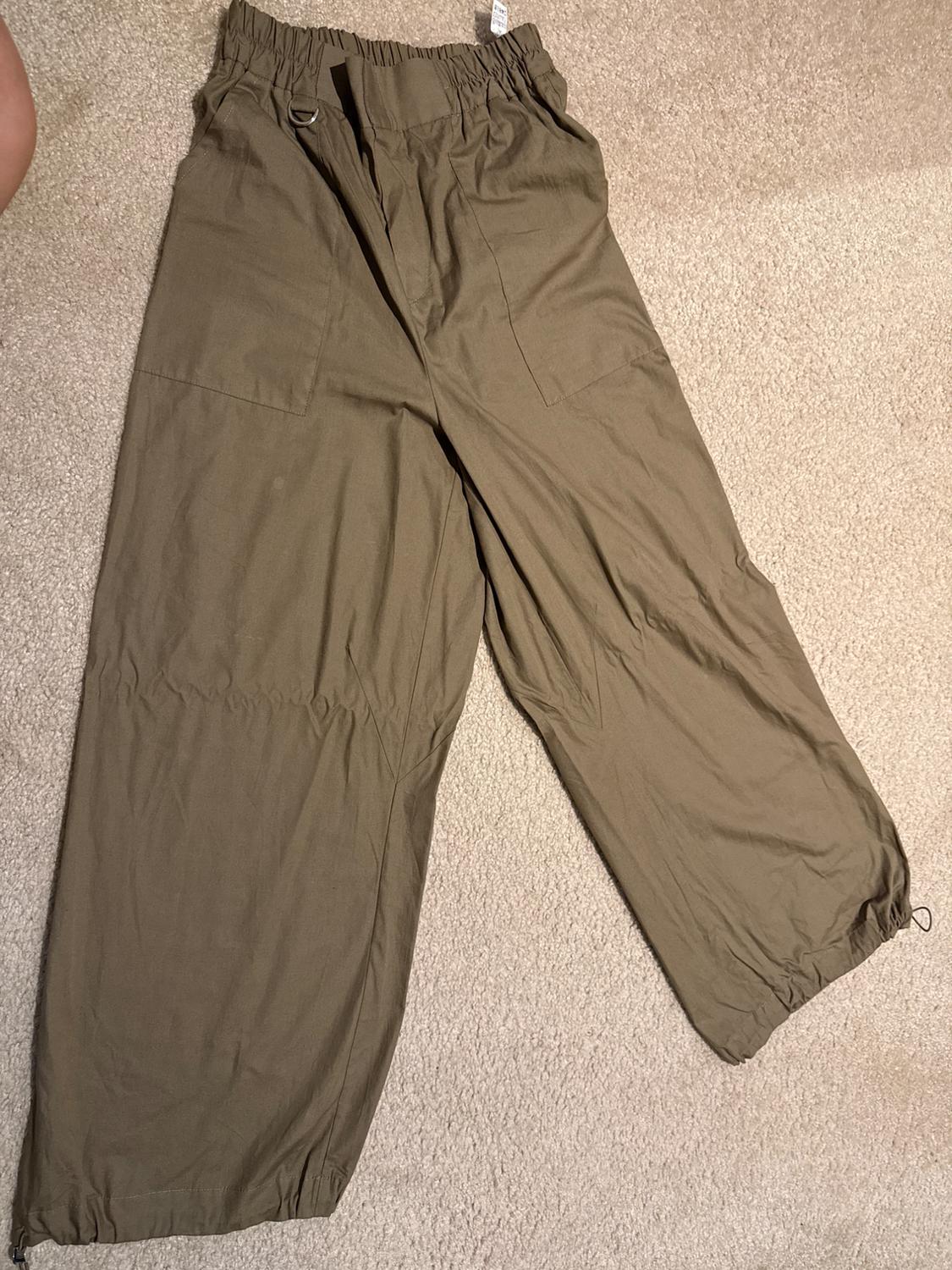 ADJUSTABLE HEM POPLIN PANTS