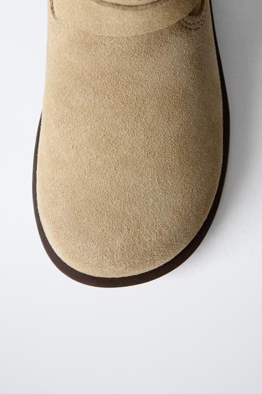 BOTTES BIKER EN CUIR - Marron sable de Zara - Image 5
