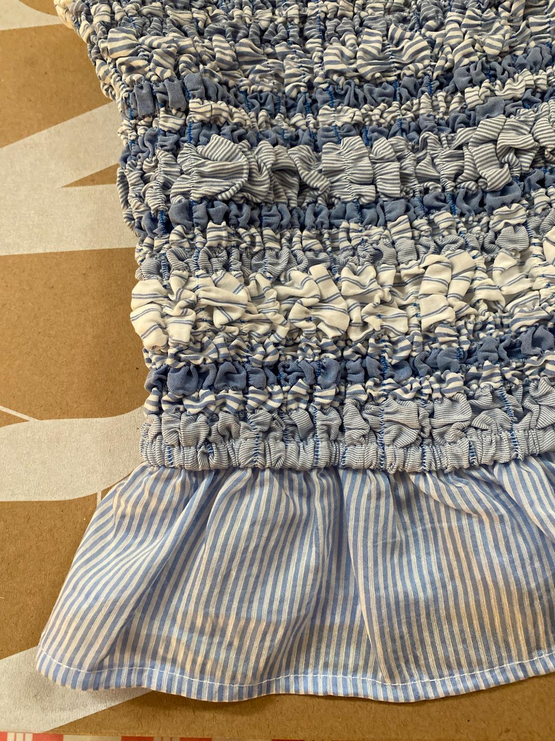 STRIPED SMOCKED TOP - Image 3
