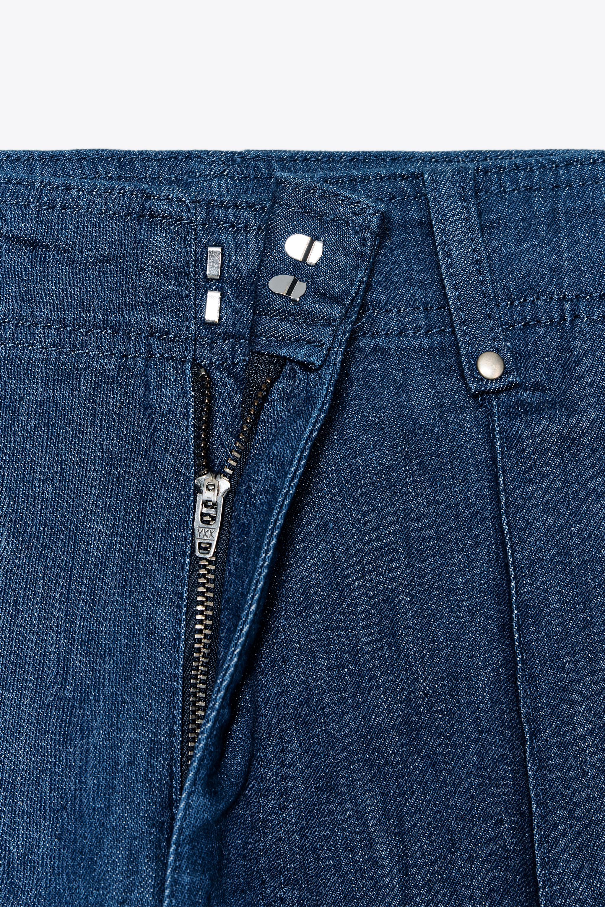 ZW COLLECTION HIGH WAIST WIDE LEG JEANS - Blue | ZARA United