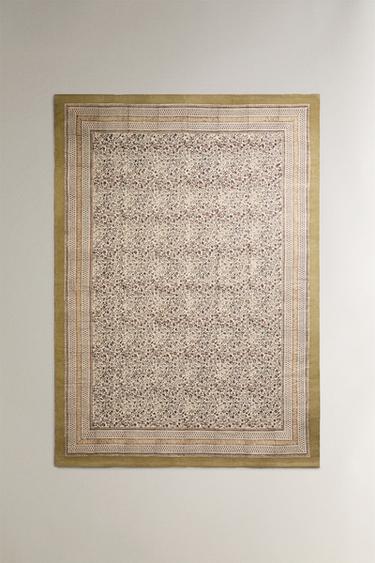 TAPIS COTON IMPRIMÉ BLOCK PRINT - Multicolore de Zara - Image 1