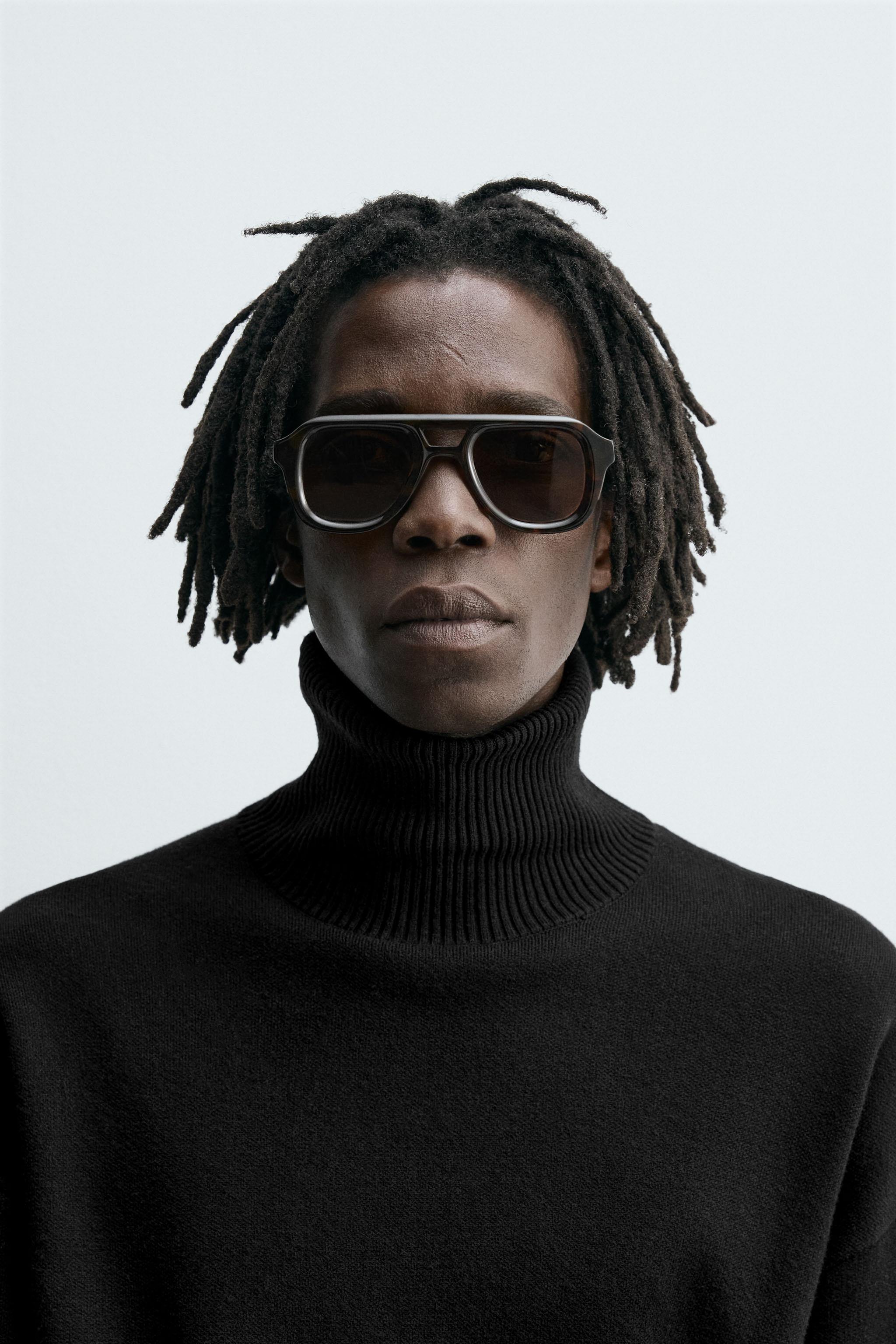 OVAL SUNGLASSES - Brown | ZARA United States