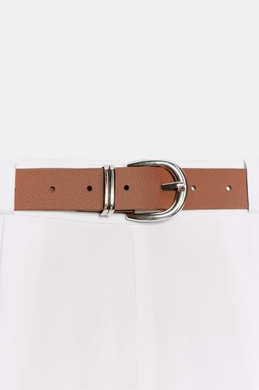 BERMUDA LONG AVEC CEINTURE - Blanc cassé de Zara - Image 8