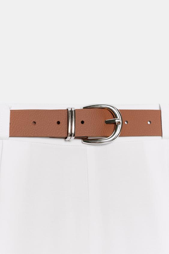 BERMUDA LONG AVEC CEINTURE - Blanc cassé de Zara - Image 8