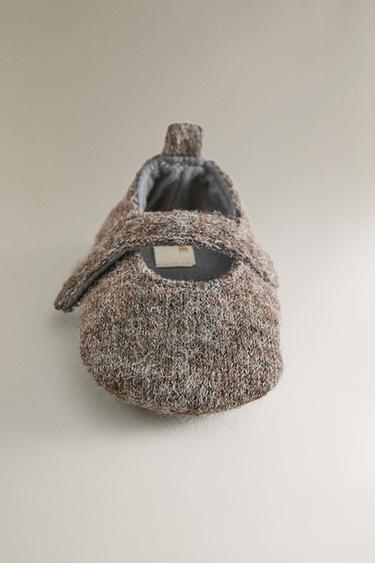 WOOL-EFFECT BALLERINAS - Grey by Zara - Image 4