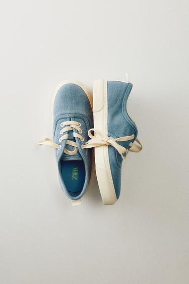 LACE-UP PLIMSOLLS - Lavender Blue by Zara