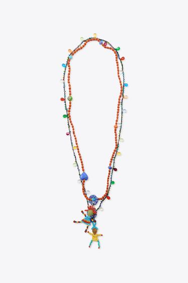 BEADED DOLL NECKLACES - Multicoloured by Zara
