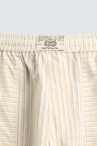 PANTALON COUPE DÉCONTRACTÉE À RAYURES CONTRASTANTES - Rayures de Zara - Image 8