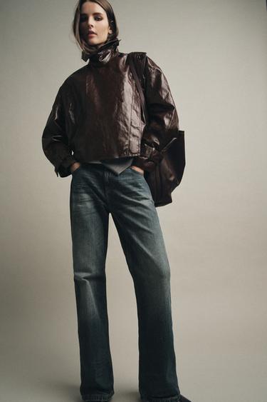 VESTE BRILLANTE ZW COLLECTION - Marron foncé de Zara - Image 2