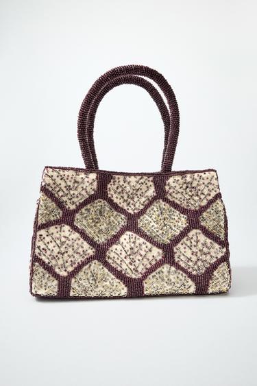SEQUIN BEADED TOTE BAG - Multicoloured by Zara