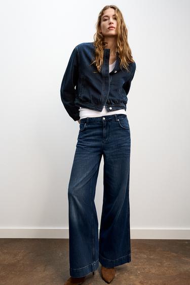 Z1975 DENIM BOMBER JACKET - Blue by Zara