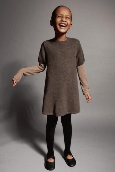 100% WOOL DRESS - Chocolate by Zara
