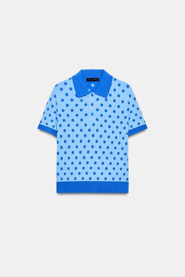 POLO PUNTO LUNARES - Azul de Zara
