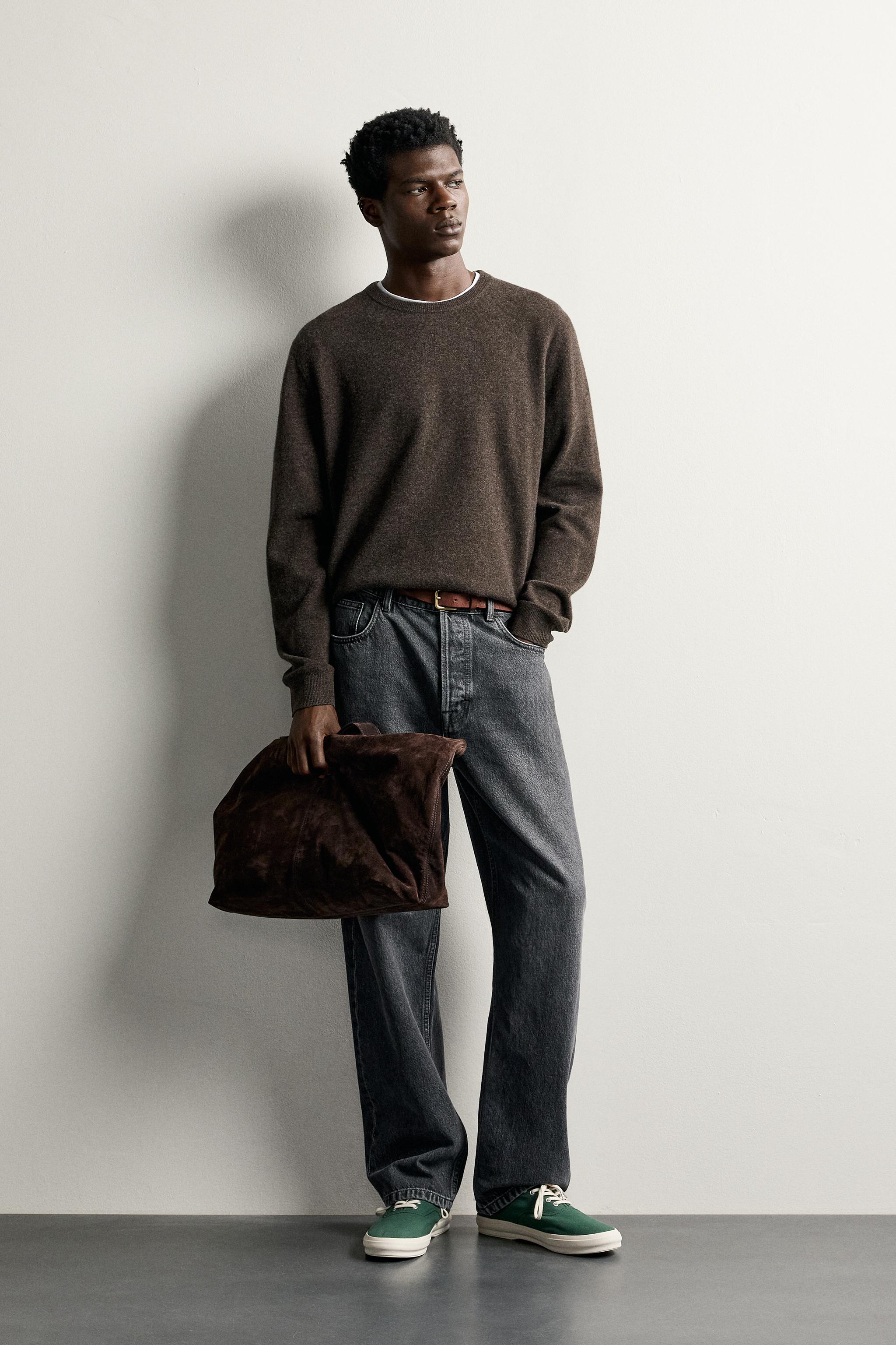 Мужские свитеры Zara RELAXED FIT WOOL JUMPER