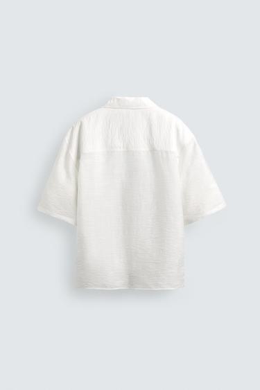 FLUID JACQUARD POLO SHIRT - White by Zara - Image 7