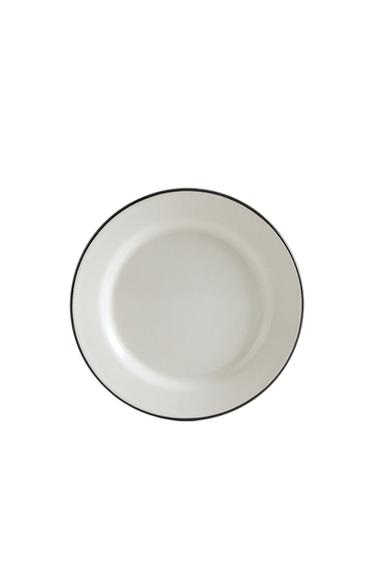 IRON DESSERT PLATE WITH RIM - Cream by Zara