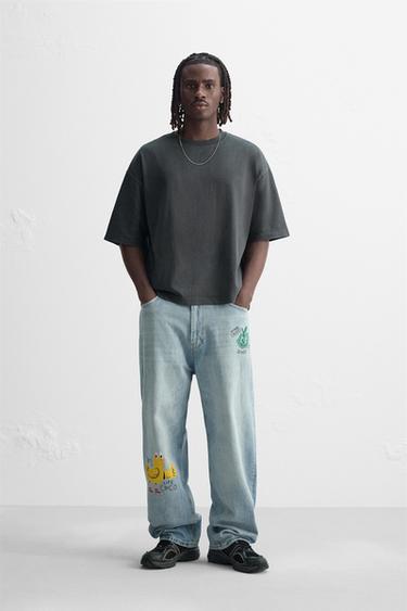 T-SHIRT COUPE BOXY - Noir de Zara - Image 0