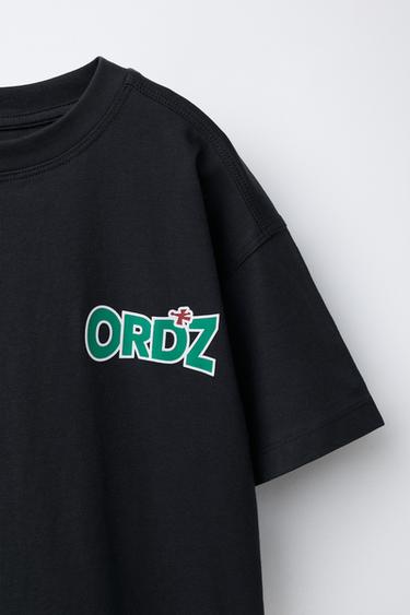 LOGO PRINT T-SHIRT - Blue by Zara - Image 2