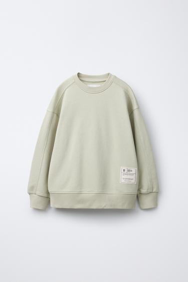 LABEL SWEATSHIRT AND BERMUDA SHORTS SET - Olive green by Zara - Image 1