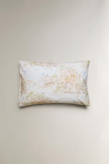 TAIE D’OREILLER COTON PAYSAGE - Beige de Zara - Image 3