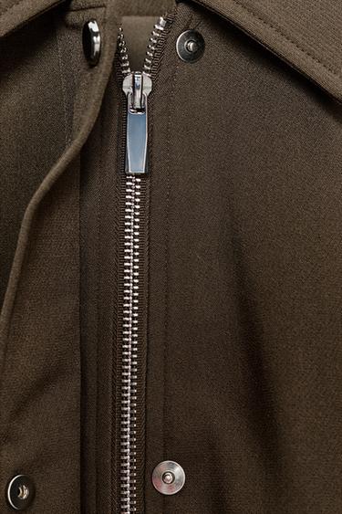 VESTE BOMBER À MANCHES RETROUSSÉES - Tabac de Zara - Image 7