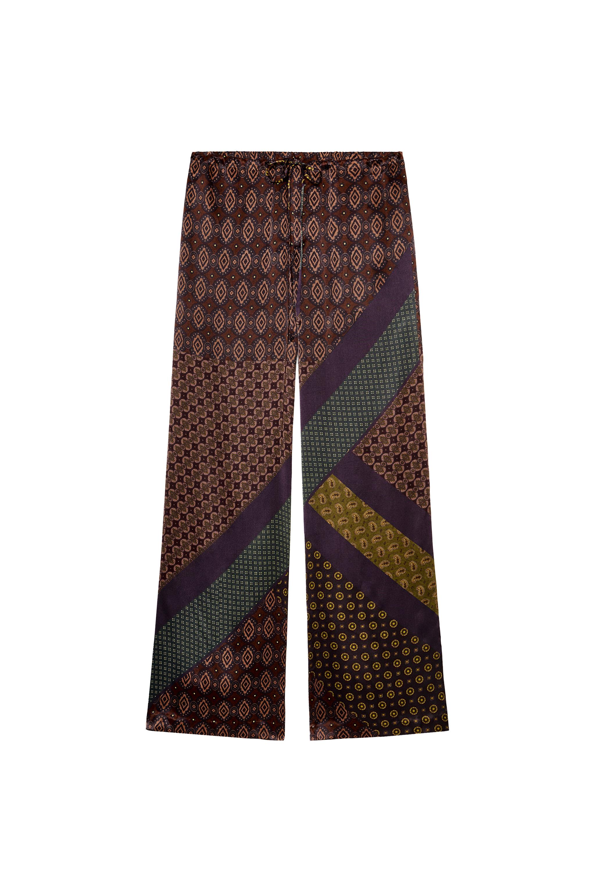 CALÇA DE SEDA ZW COLLECTION - Multicolor | ZARA Brasil