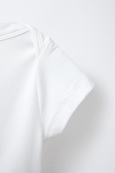 PLAIN STRETCHY CROP TOP - White by Zara - Image 2