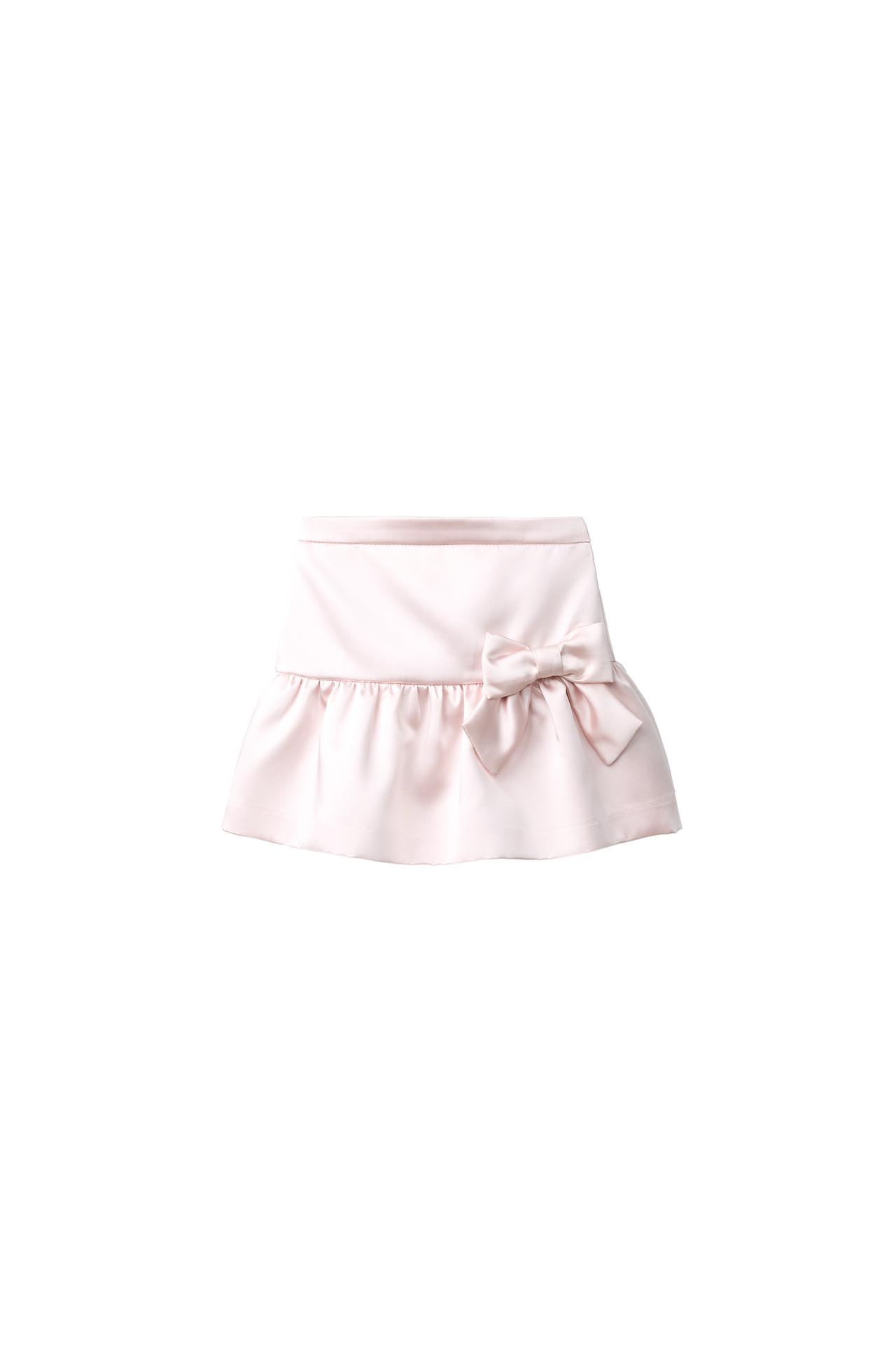 SATIN BOW SKIRT