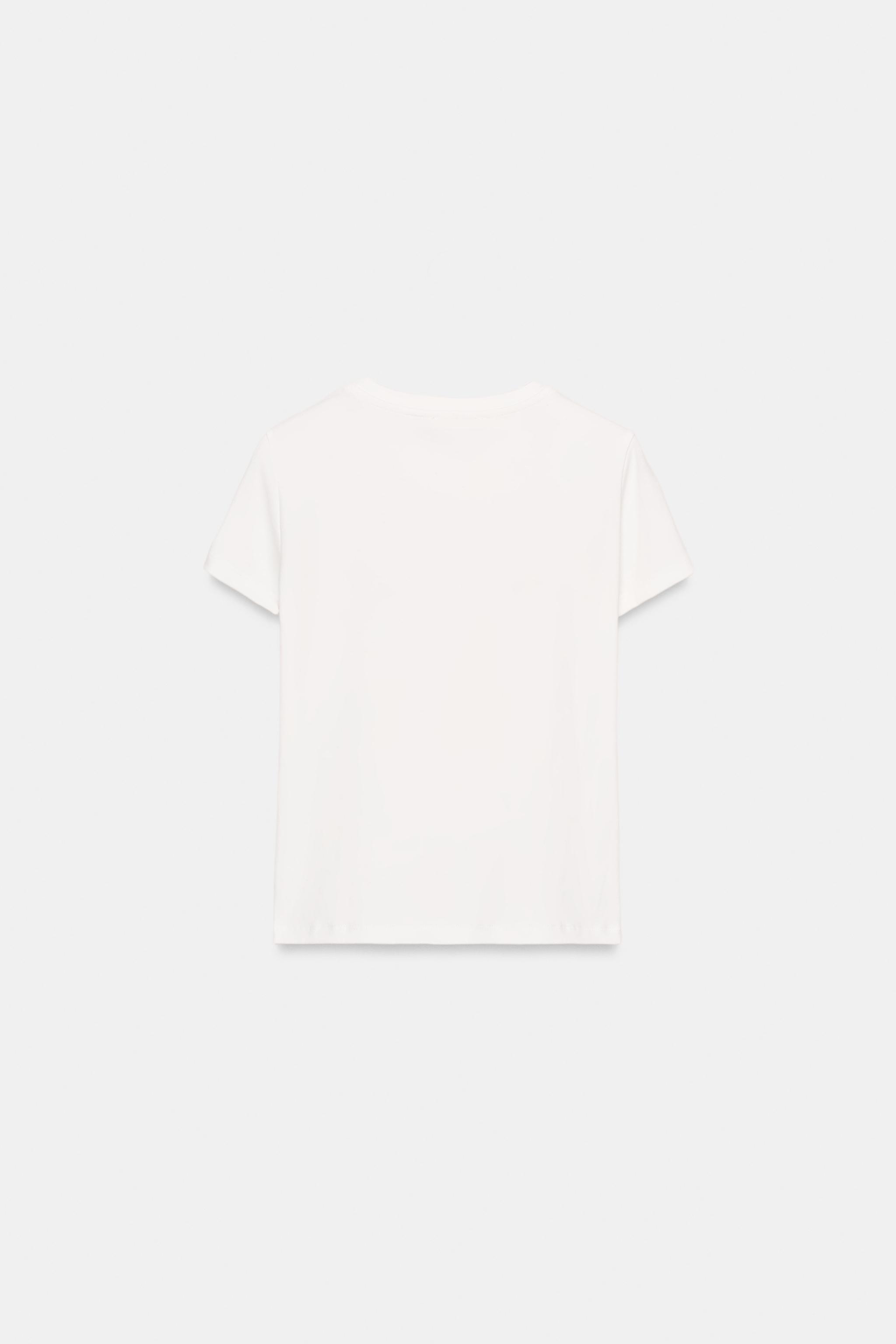 ÇİÇEK DESENLİ KISA KOLLU T-SHIRT - Görsel 4