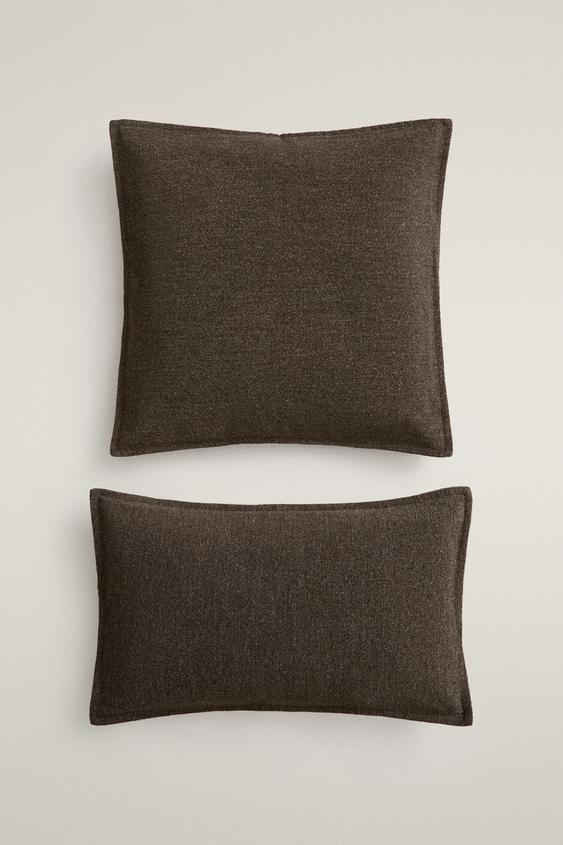 VELVET CUSHION COVER - Brown by Zara - Image 0