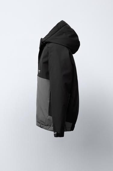 WATER-REPELLENT COLOUR BLOCK JACKET - Black by Zara - Image 2