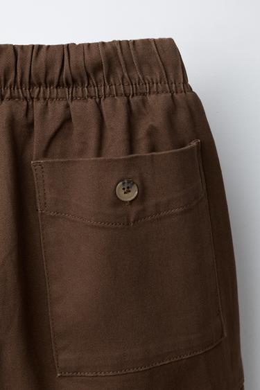 SOFT-TOUCH TROUSERS WITH POCKETS - Brown by Zara - Image 3