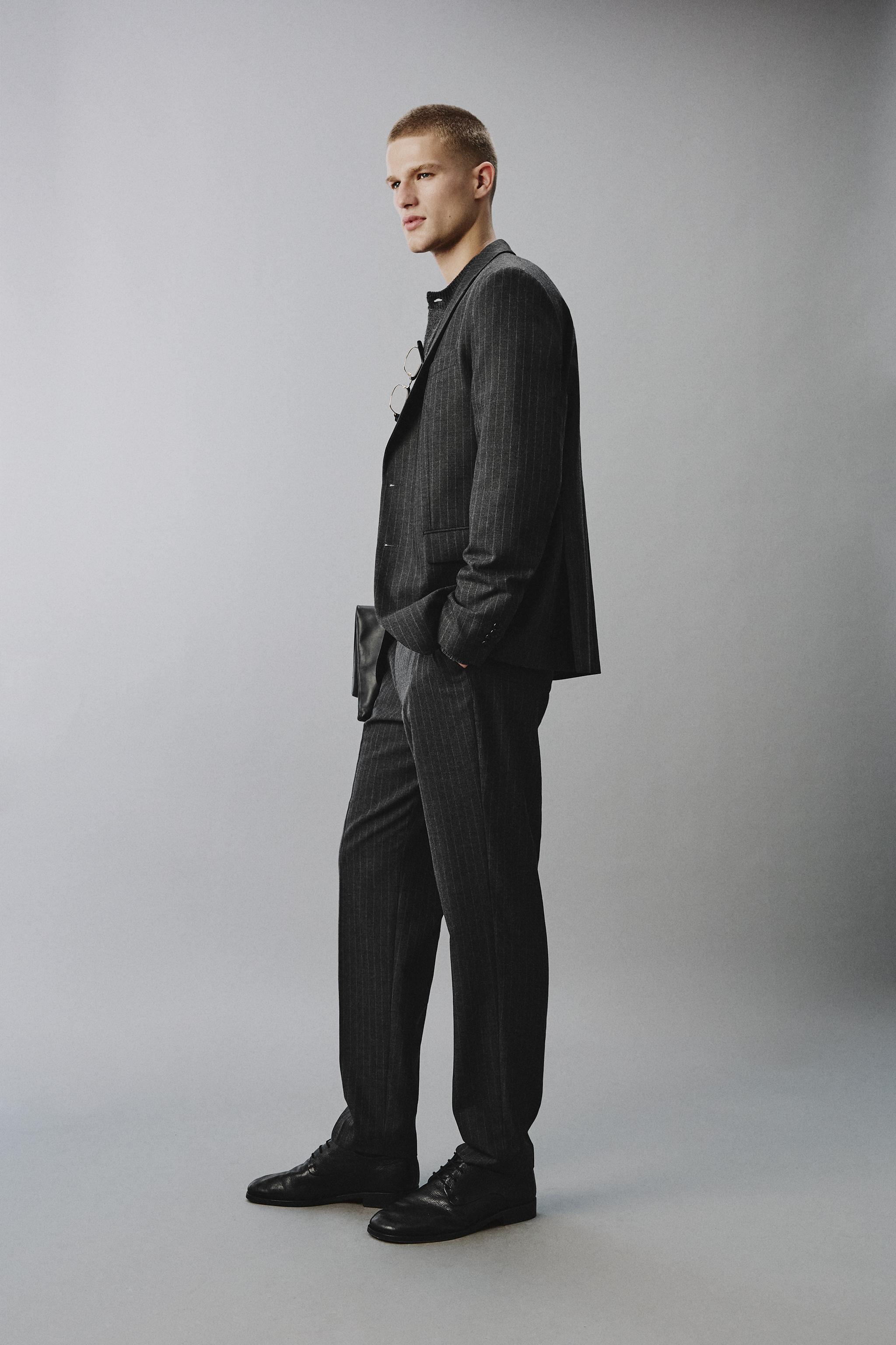 PINSTRIPE SUIT PANTS