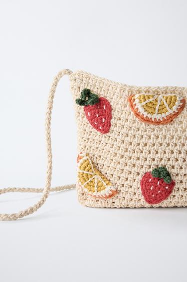 SAC BANDOULIÈRE CROCHET FRUITS - Blanc écru de Zara - Image 2