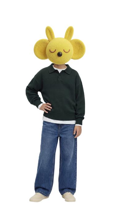 BASIC KNIT POLO SHIRT - Grey green by Zara