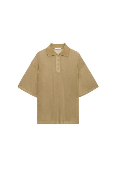 RUSTIC POLO SHIRT - Olive green by Zara