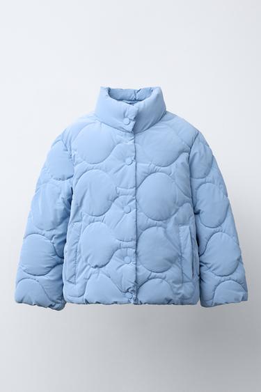 Zara PUFFER JACKET - Light blue