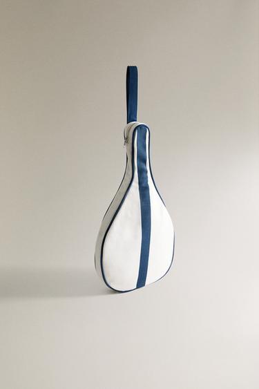 CANVAS PADEL RACKET CASE - Ecru / Blue by Zara - Image 1