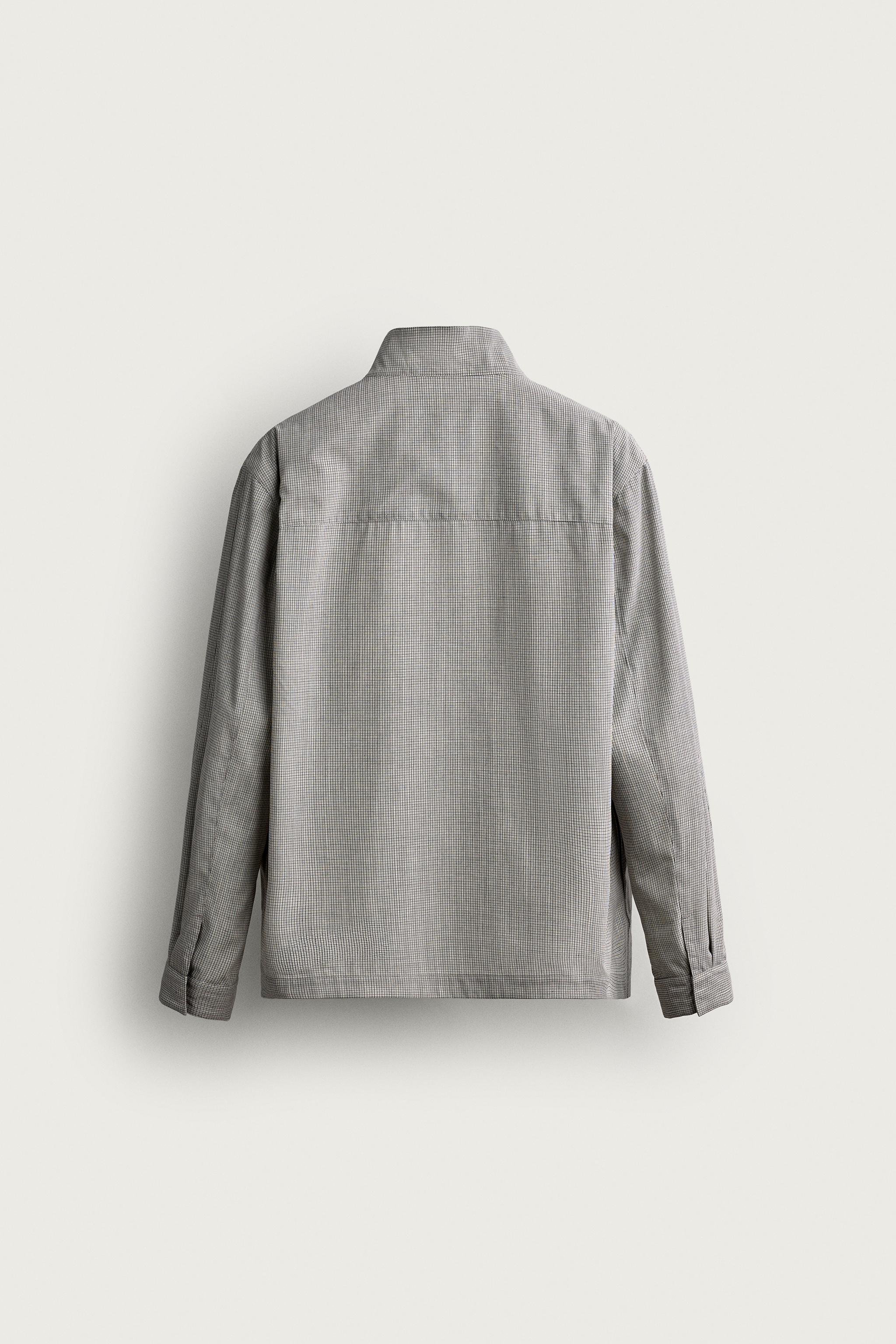Мужские куртки Zara REGULAR FIT CHECKERED JACKET — фото 8