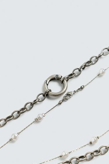 LOT DE 2 COLLIERS ASSORTIS - Argent de Zara - Image 4