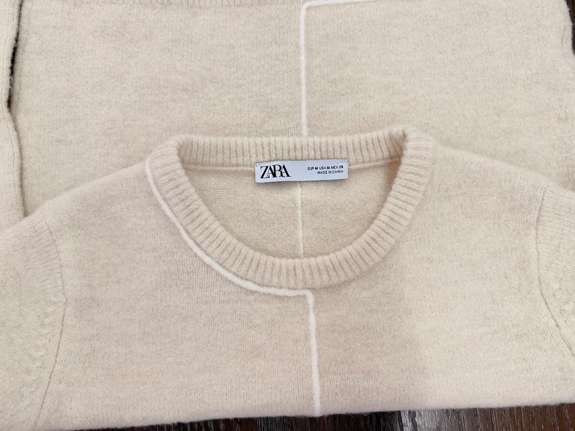 KNIT SWEATER WITH CONTRASTING PIPING - Image 3
