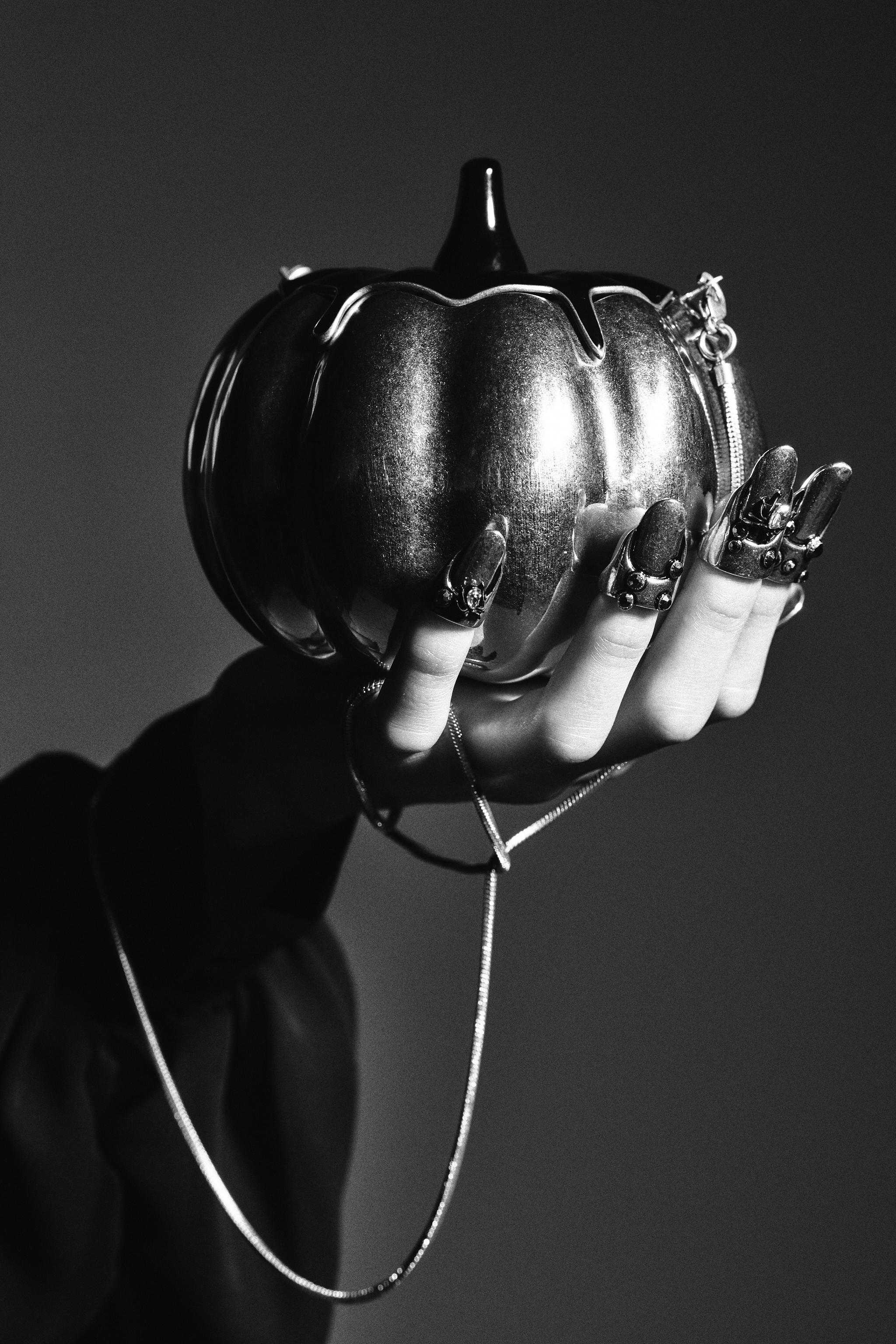 MINAUDIÈRE RIGIDE EFFET MÉTALLISÉ