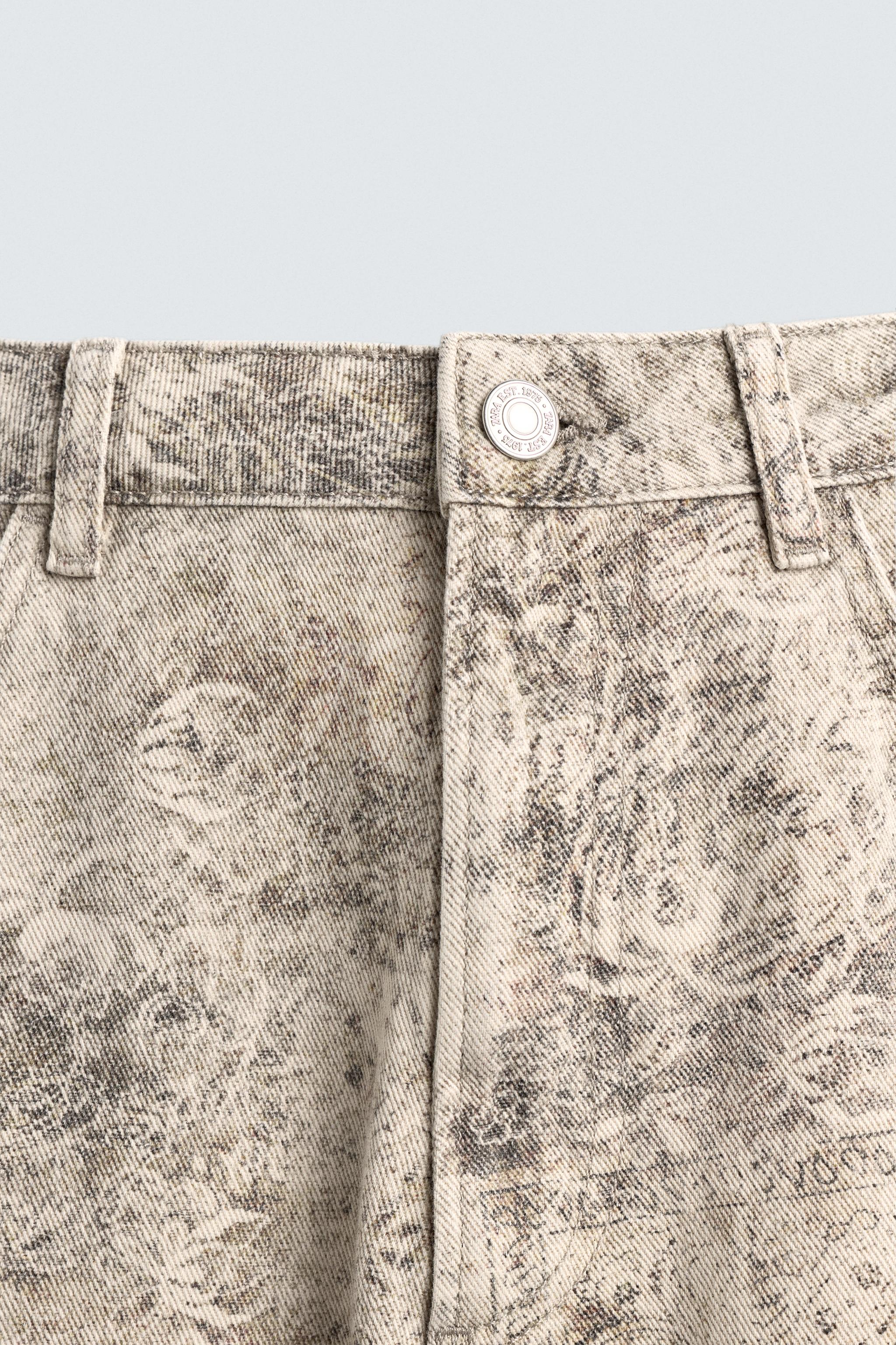ABSTRACT PRINT BAGGY FIT PANTS