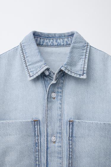 CHEMISE DENIM FLUIDE - Bleu clair de Zara - Image 2