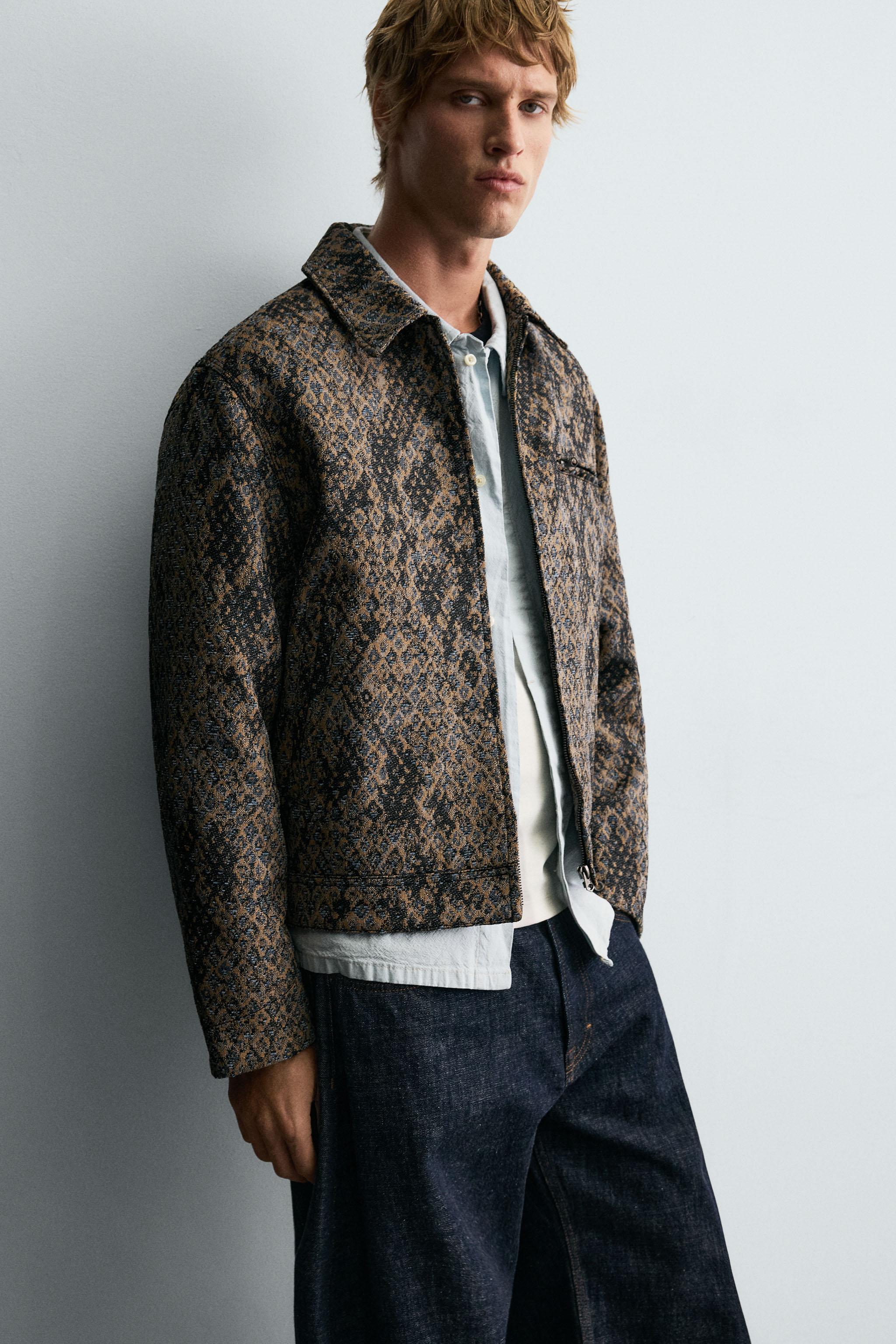 VESTE JACQUARD TEXTURÉE
