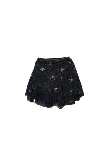 EMBROIDERED BEADED SKIRT,