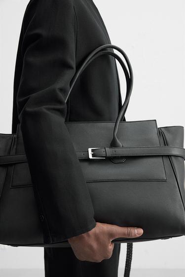 BELTED HANDBAG - Black by Zara - Image 2
