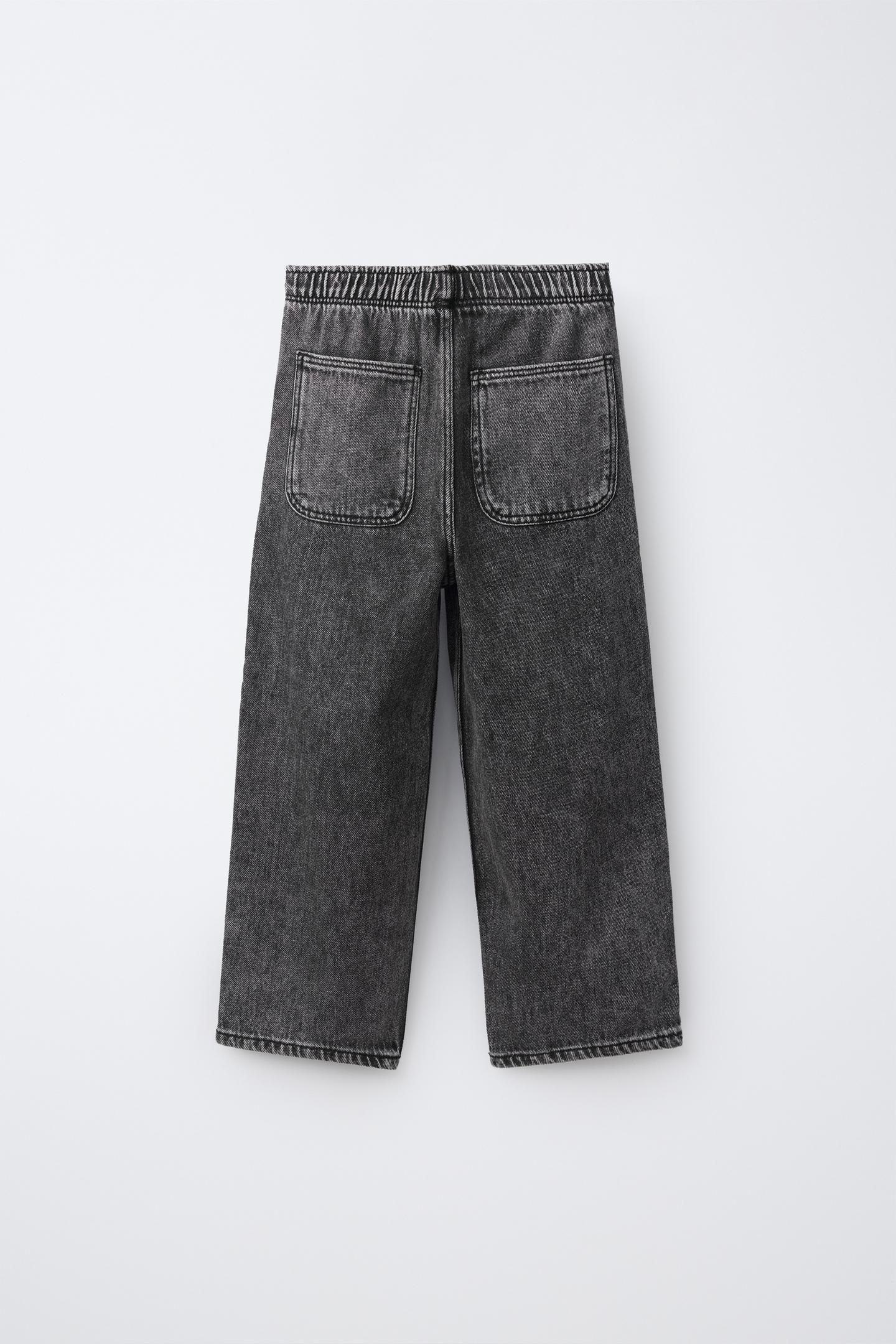 Детские джинсы Zara Washed Loose, цвет: Чёрный — фото 2